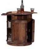 Woodsworth Bogota Solid Wood Bar Cabinet In Provincial Teak Finish