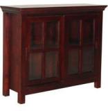 Woodsworth Brasilia Solid Wood Cabinet In Passion Mahogany Finish