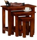 Woodsworth Brasilia Solid Wood Set Of Tables In Honey Oak Finish