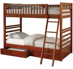 Woodsworth Brbel Solid Wood Baby Bunk Bed In Provincial Teak Finish