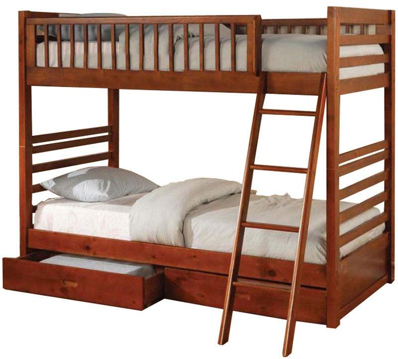 Woodsworth Brbel Solid Wood Baby Bunk Bed in Provincial Teak Finish