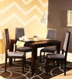 Woodsworth Brianna Four Seater Dining Set In Espresso Walnut Finish