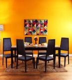 Woodsworth Brianna Six Seater Dining Set In Espresso Walnut Finish