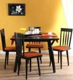 Woodsworth Brigida Four Seater Dining Set In Espresso Walnut Finish