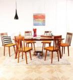 Woodsworth Brigida Six Seater Dining Set In Honey Oak Finish