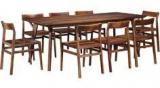 Woodsworth Brunilda Eight Seater Dining Set In Provincial Teak Finish