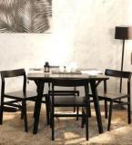 Woodsworth Brunilda Four Seater Dining Set In Espresso Walnut Finish