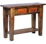 Woodsworth Cali Solid Wood Console Table In Dual Tone Finish