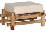 Woodsworth Cali Solid Wood Stool In Natural Sheesham Finish