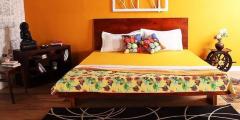 Woodsworth Campinas Solid Wood King Size Bed in Honey Oak Finish