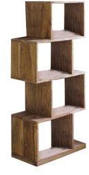 Woodsworth Campinas Zig Zag Book Shelf Cum Display Unit In Provincial Teak Finish