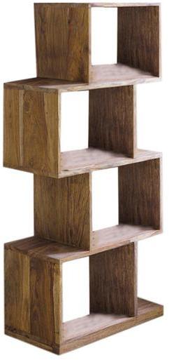 Woodsworth Campinas Zig Zag Book Shelf cum Display Unit in Provincial Teak Finish