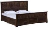 Woodsworth Casa Blanco Solid Wood King Sized Bed With Storage In Provincial Teak Finish