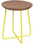 Woodsworth Casa Bonito Yellow Stool In Acacia Wood