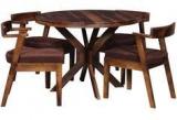 Woodsworth Casa Madera Four Seater Dining Set In Provincial Teak Finish