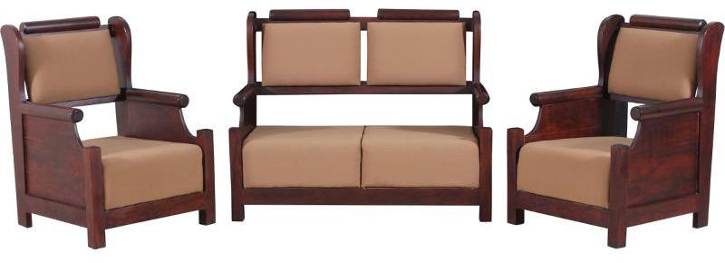 Woodsworth Casa Madera Sofa Set In Passion Mahogany Finish