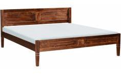 Woodsworth Casa Madera Solid Wood Queen Sized Bed Without Storage In Provincial Teak Finish