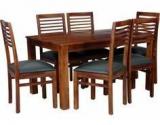 Woodsworth Casa Madera Solid Wood Six Seater Dining Set In Provincial Teak