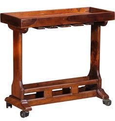 Woodsworth Casa Rio Bar Table Cum Trolley In Colonial Maple Finish