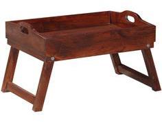 Woodsworth Casa Rio Sheesham Wood Coffee Table Cum Tray In Colonial Maple Finish