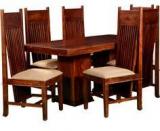 Woodsworth Casa Rio Solid Wood Six Seater Dining Set In Colonial Maple Finish