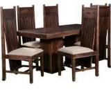 Woodsworth Casa Rio Solid Wood Six Seater Dining Set In Provincial Teak Finish