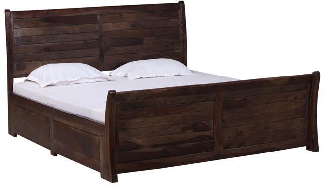 Woodsworth Casa Roca Solid Wood King Sized Bed With Storage in Provincial Teak Finish