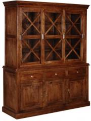 Woodsworth Cayenne Book Case cum Hutch Cabinetin Provincial Teak Finish