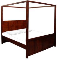 Woodsworth Cayenne Finely Designed Solid Wood Poster Bed In Colonial Maple Finish