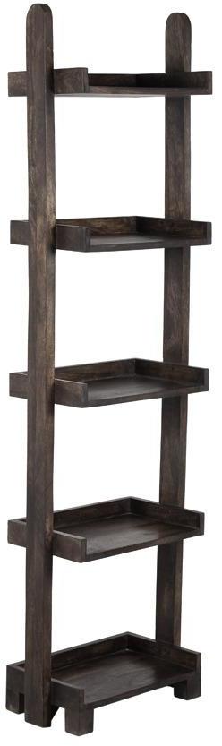 Woodsworth Cayenne Ladder Inspired Solid Wood Book Shelf in Espresso Walnut