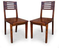 Woodsworth Cayenne Set Of Two Dining Chair In Honey Oak Finish