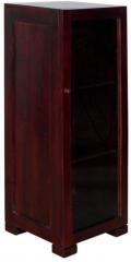 Woodsworth Cayenne Solid Wood Entertainment Unit cum Bookcase in Passion Mahogany finish