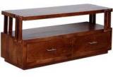 Woodsworth Cayenne Stylized Solid Wood Entertainment Unit In Provincial Teak Finish