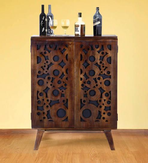 Woodsworth Cheney Bar Cabinet in Provincial Teak Finish