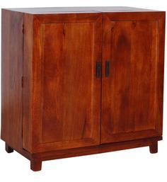 Woodsworth Cinnamon Handsome Solid Wood Bar Solid Wood Cabinet In Colonial Maple Finish