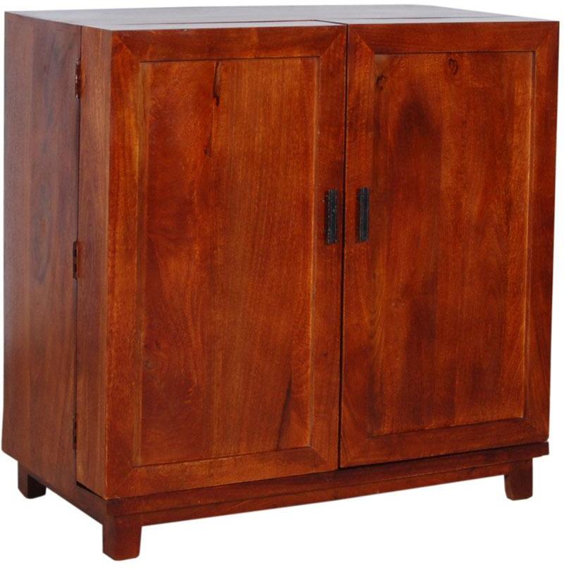 Woodsworth Cinnamon Handsome Solid Wood Bar Solid Wood Cabinet in Colonial Maple finish