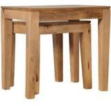 Woodsworth Cinnamon Solid Wood Set Of Two Tables In Natural Finish