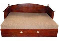 Woodsworth Clarke Solid Wood Sofa Cum Bed In Colonial Maple Finish