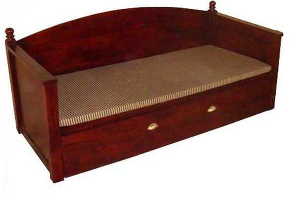 Woodsworth Clarke Solid Wood Sofa Cum Bed in Colonial Maple Finish