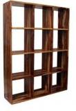 Woodsworth Concordia Twelve Tier Cube Solid Wood Book Shelf In Natural Sheesham Finish