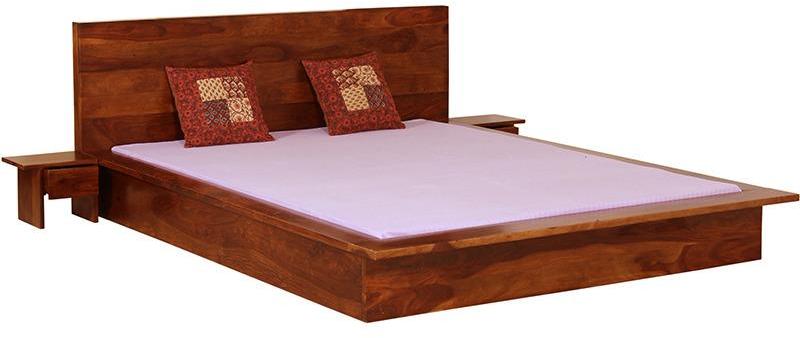 Woodsworth Copenhagen Crafty Solid Wood Queen Size Storage Bed in Colonial Maple finish