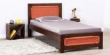 Woodsworth Coram Single Bed With Handwoven Headboard In Provincial Teak Finish