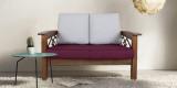 Woodsworth Costa Blanco Rubber Wood Two Seater Sofa In Walnut Finish