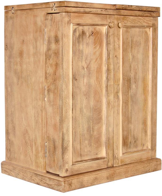 Woodsworth Cucuta Solid Wood Bar Cabinet in Natural Sheesham Finish