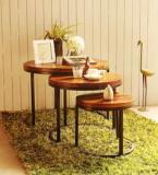 Woodsworth Curitiba Set Of Tables In Dual Tone Finish