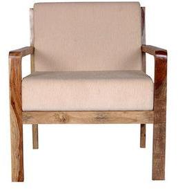 Woodsworth Curzon Single Seater Sofa in Natural Sheesham Finish