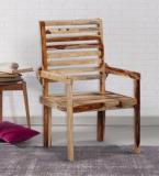 Woodsworth Dallas Arm Chair In Natural Sheesham Wood Finish