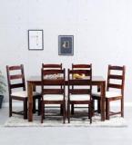 Woodsworth Dallas Six Seater Dining Set In Provincial Teak Finish