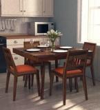 Woodsworth Denali Four Seater Dining Set In Provincial Teak Finish