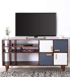 Woodsworth Dixon Entertainment Unit In Provincial Teak Finish